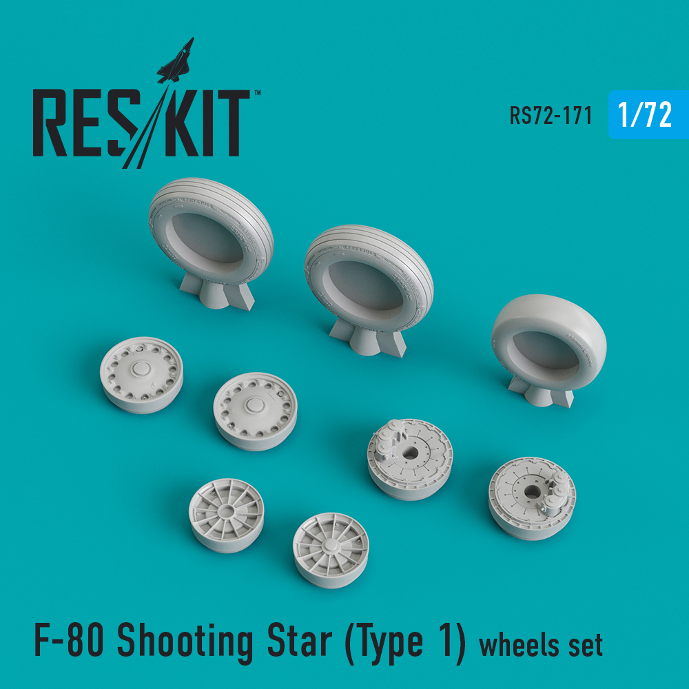 Набір смоляних коліс для F-80 Shooting Star (Тип 1) 1/72 ResKit RS72-0171