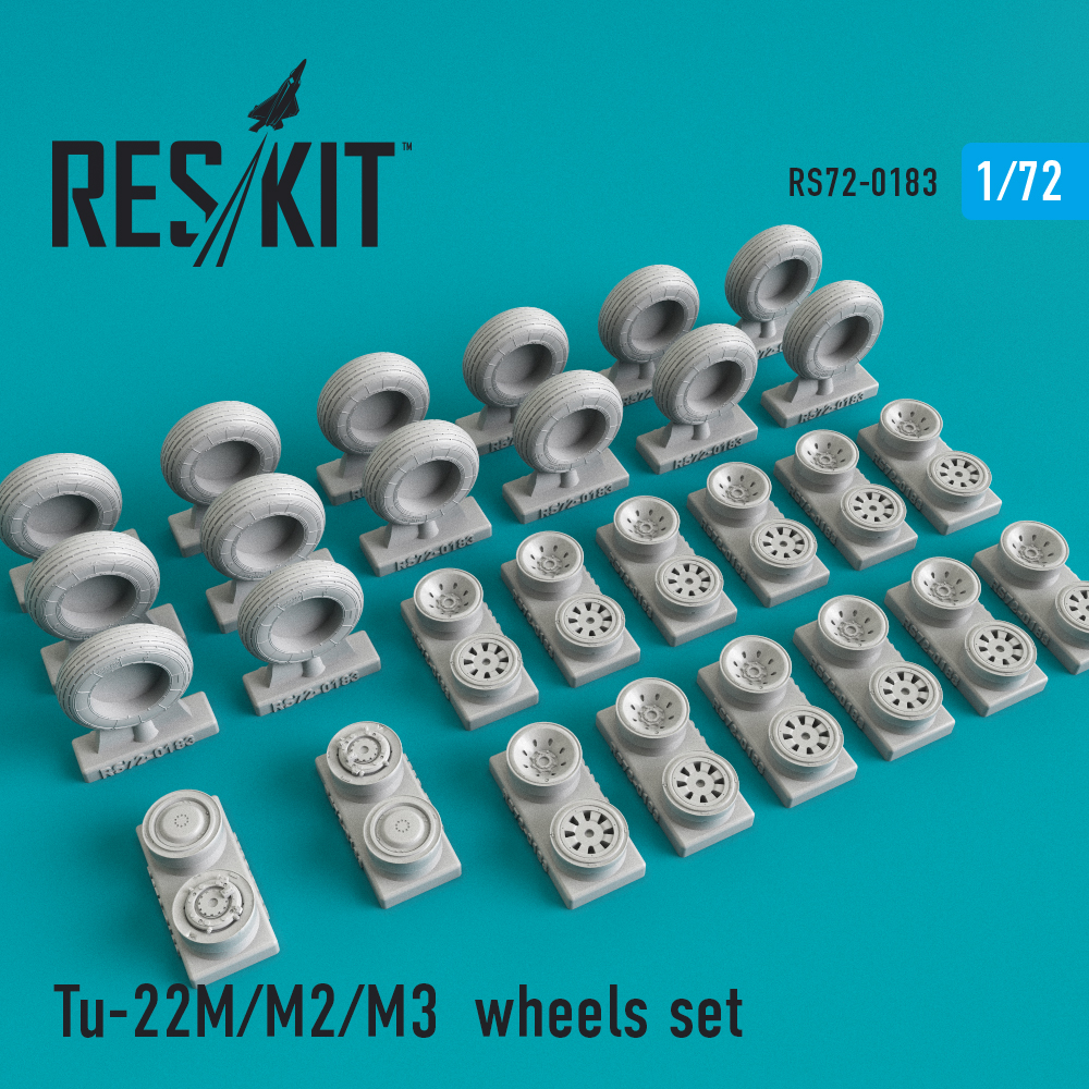 Tu-22М/M2/M3 wheels set 1/72 ResKit RS72-0183