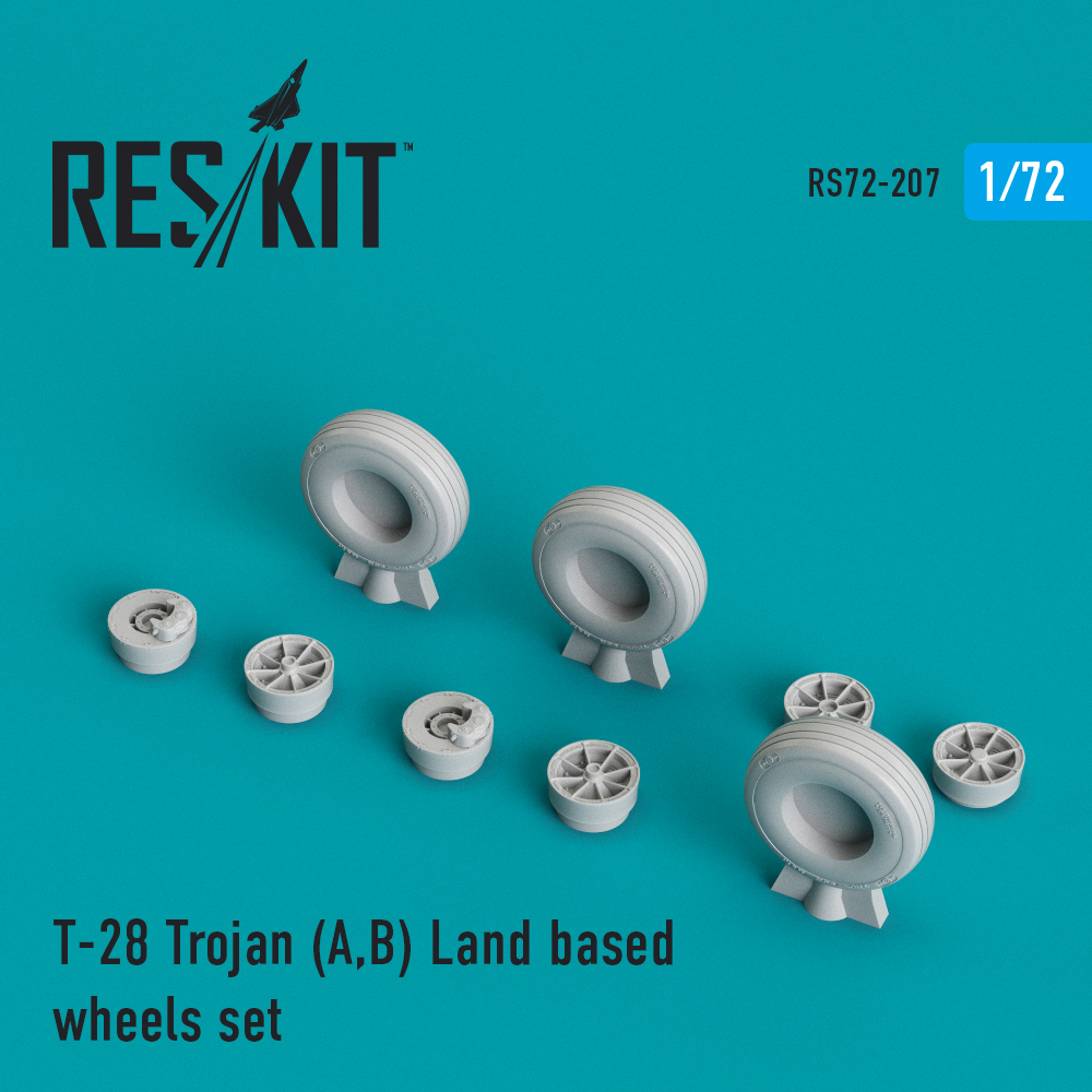 T-28 Trojan (A,B) Land based wheels set 1/72 ResKit RS72-0207