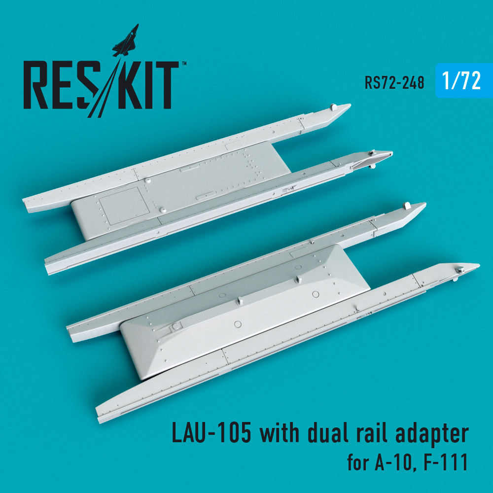 LAU-105 з адаптером для двох напрямних (2 шт.) A-10, F-111 1/72 ResKit RS72-0248 LAU-105 з адаптером для двох напрямних (2 шт.) A-10, F-111 1/72 ResKit RS72-0248