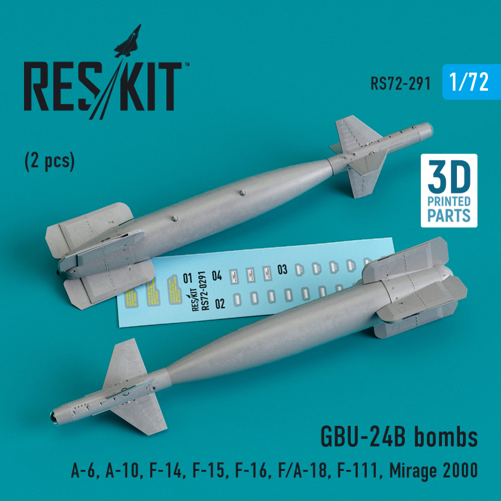 Бомби GBU-24B (2 шт.) (3D друк)  1/72 ResKit RS72-0291