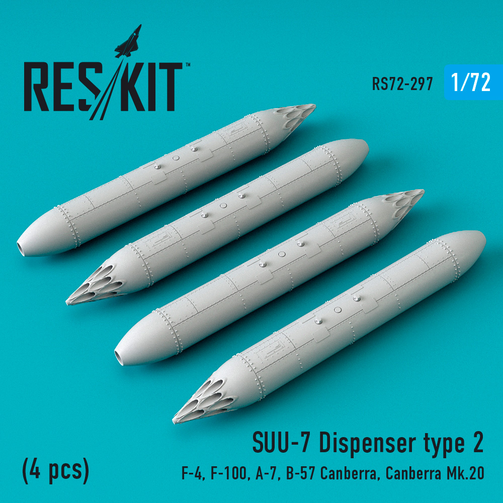 SUU-7 dispensers type 2 (4 pcs) 1/72 ResKit RS72-0297