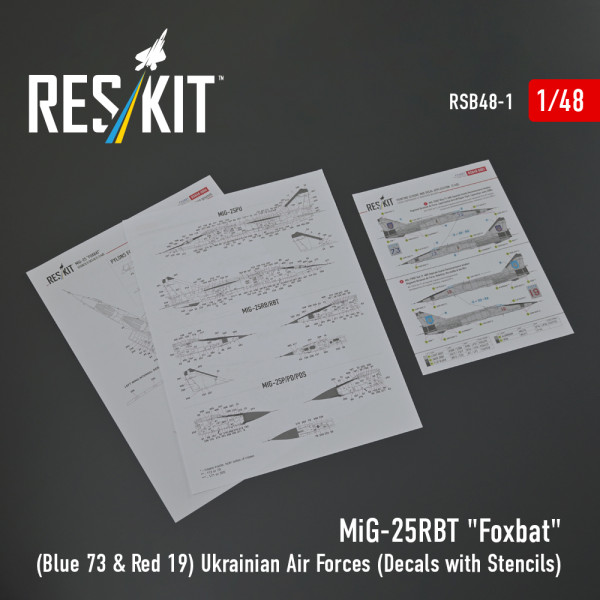 МіГ-25РБТ "Foxbat" Повітряні сили України (декалі з технічними написами) 1/48 ResKit RSB48-0001 МіГ-25РБТ "Foxbat" Повітряні сили України (декалі з технічними написами) 1/48 ResKit RSB48-0001