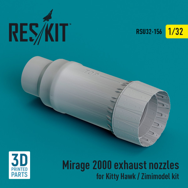 Mirage 2000 exhaust nozzle for Kitty Hawk / Zimimodel kit (3D Printed) 1/32 ResKit RSU32-0156