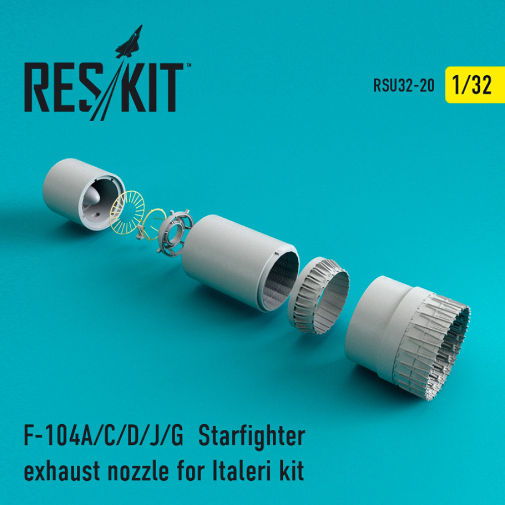 Вихлопні форсунки для F-104 Starfighter (A/C/D/J/G) для Italeri Kit 1/32 ResKit RSU32-020