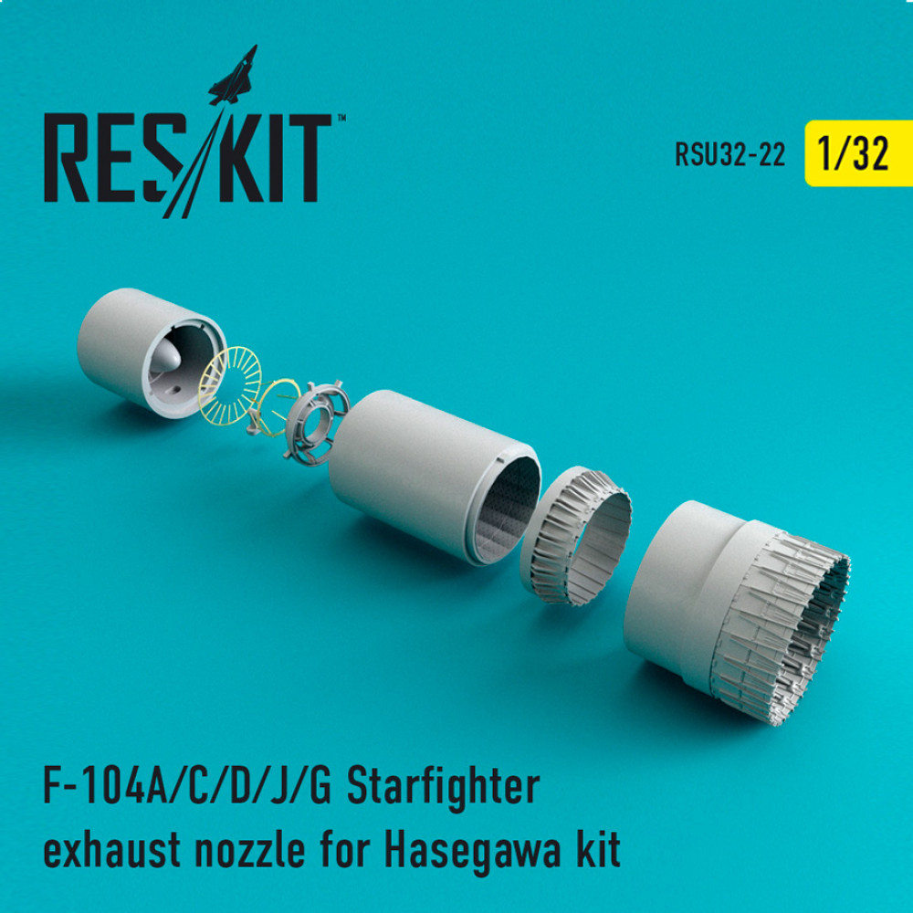Вихлопні форсунки для F-104 Starfighter (A/C/D/J/G) для Hasegawa Kit 1/32 ResKit RSU32-022
