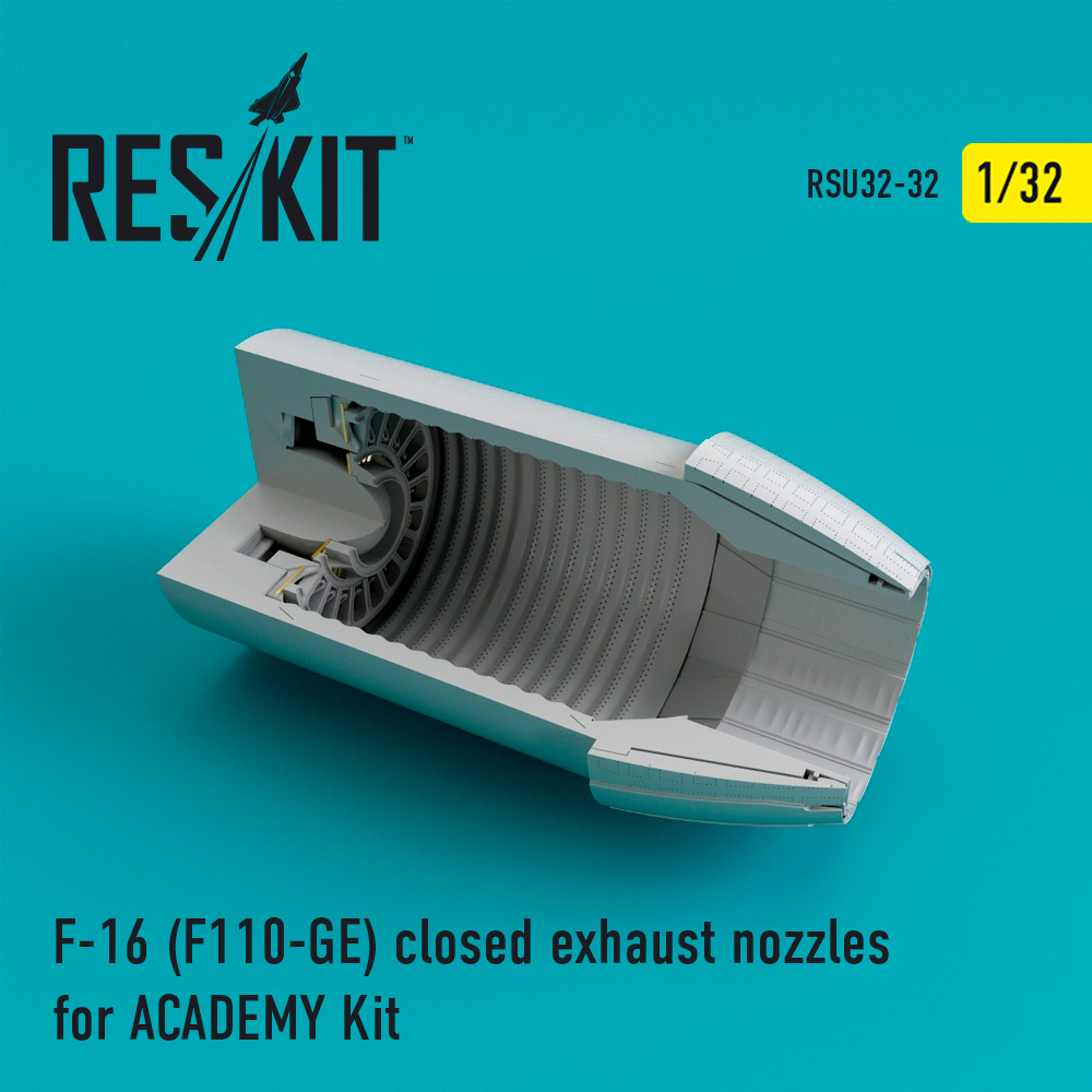 Вихлопні форсунки для F-16 (F110-GE) закриті для ACADEMY Kit 1/32 ResKit RSU32-032