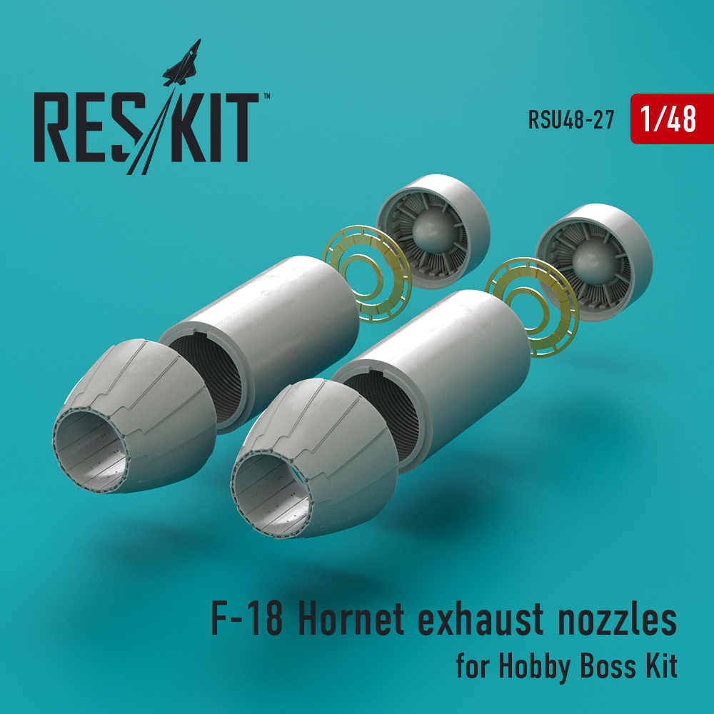 F-18 Hornet exhaust nozzles for Hobby Boss Kit  1/48 ResKit RSU48-0027