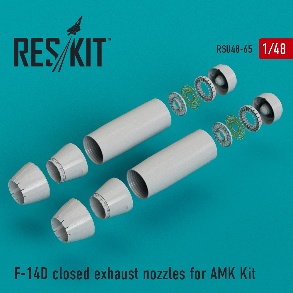 Випускні форсунки для F-14D, закриті для AMK Kit 1/48 ResKit RSU48-0065 Випускні форсунки для F-14D, закриті для AMK Kit 1/48 ResKit RSU48-0065