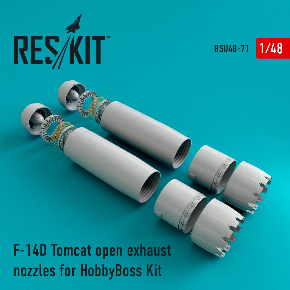 F-14D Tomcat open exhaust nozzles for HobbyBoss Kit 1/48 ResKit RSU48-0071