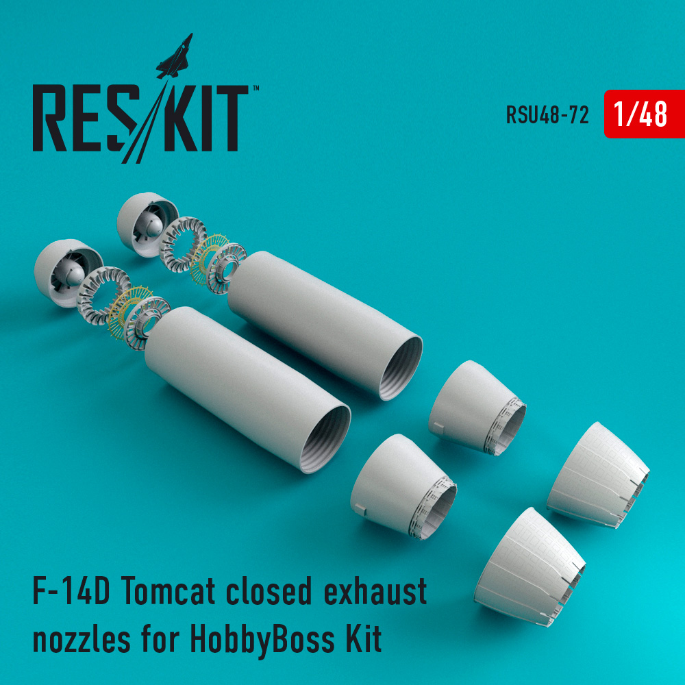 Випускні форсунки для F-14D Tomcat закриті для HobbyBoss Kit 1/48 ResKit RSU48-0072 Випускні форсунки для F-14D Tomcat закриті для HobbyBoss Kit 1/48 ResKit RSU48-0072