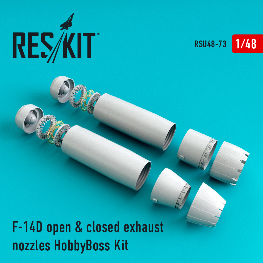 Випускні форсунки для F-14D Tomcat відкриті і закриті для HobbyBoss Kit 1/48 ResKit RSU48-0073 Випускні форсунки для F-14D Tomcat відкриті і закриті для HobbyBoss Kit 1/48 ResKit RSU48-0073