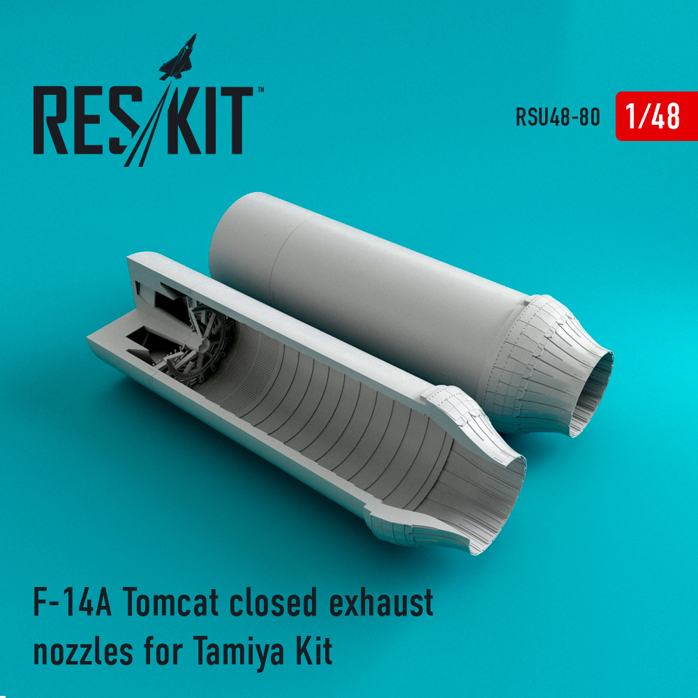 Випускні форсунки для F-14A Tomcat закриті для Tamiya Kit 1/48 ResKit RSU48-0080 Випускні форсунки для F-14A Tomcat закриті для Tamiya Kit 1/48 ResKit RSU48-0080