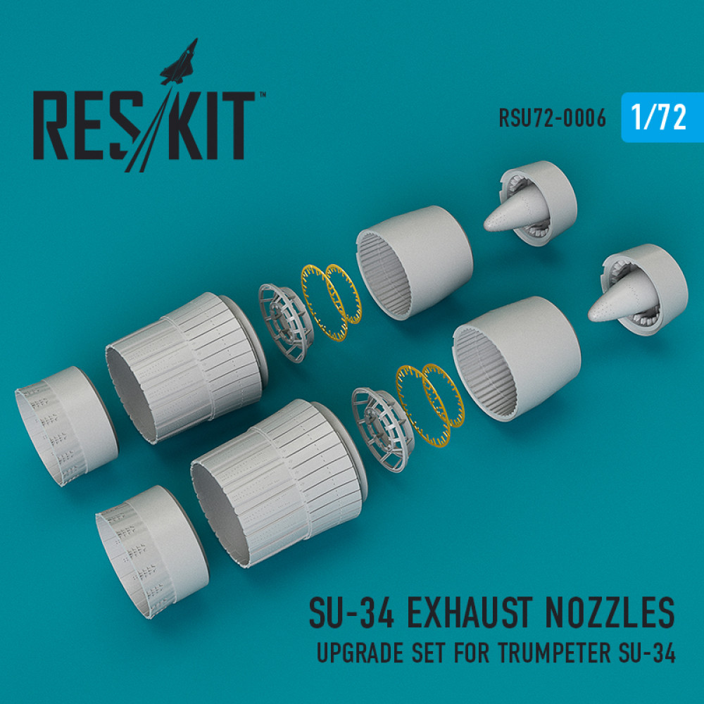 Su-34 exhaust nozzles (for Trumpeter Kit) 1/72 ResKit RSU72-0006