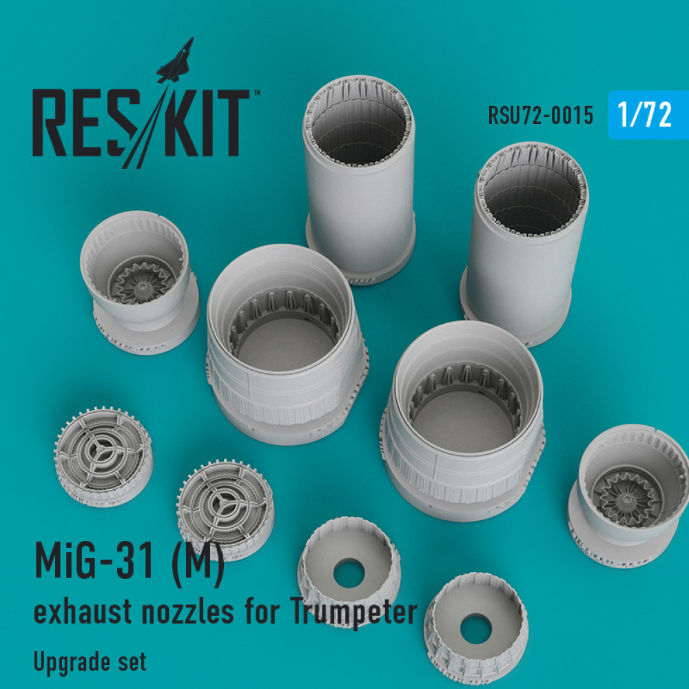 Випускні форсунки МіГ-31 (M) для Trumpeter 1/72 ResKit RSU72-0015 Випускні форсунки МіГ-31 (M) для Trumpeter 1/72 ResKit RSU72-0015