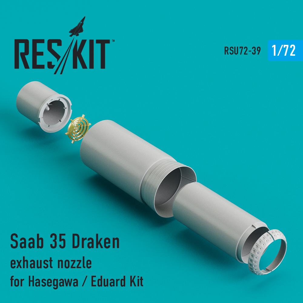 Saab 35 Draken exhaust nozzle for Hasegawa / Eduard Kit 1/72 ResKit RSU72-0039