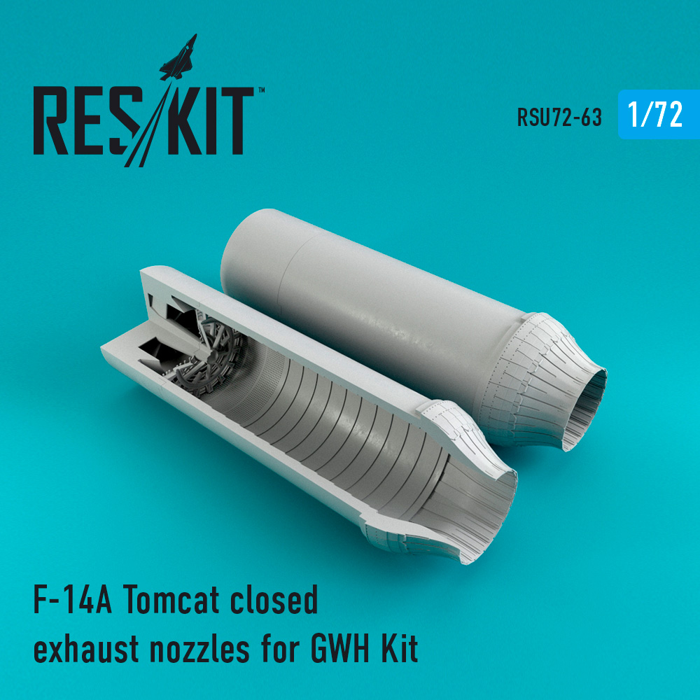 Вихлопні форсунки для F-14A Tomcat закриті для GWH Kit 1/72 ResKit RSU72-0063