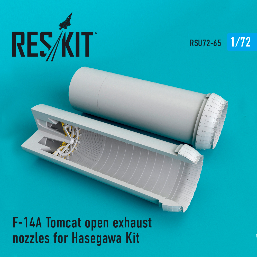 Вихлопні форсунки для F-14A Tomcat відкриті для Hasegawa Kit 1/72 ResKit RSU72-0065