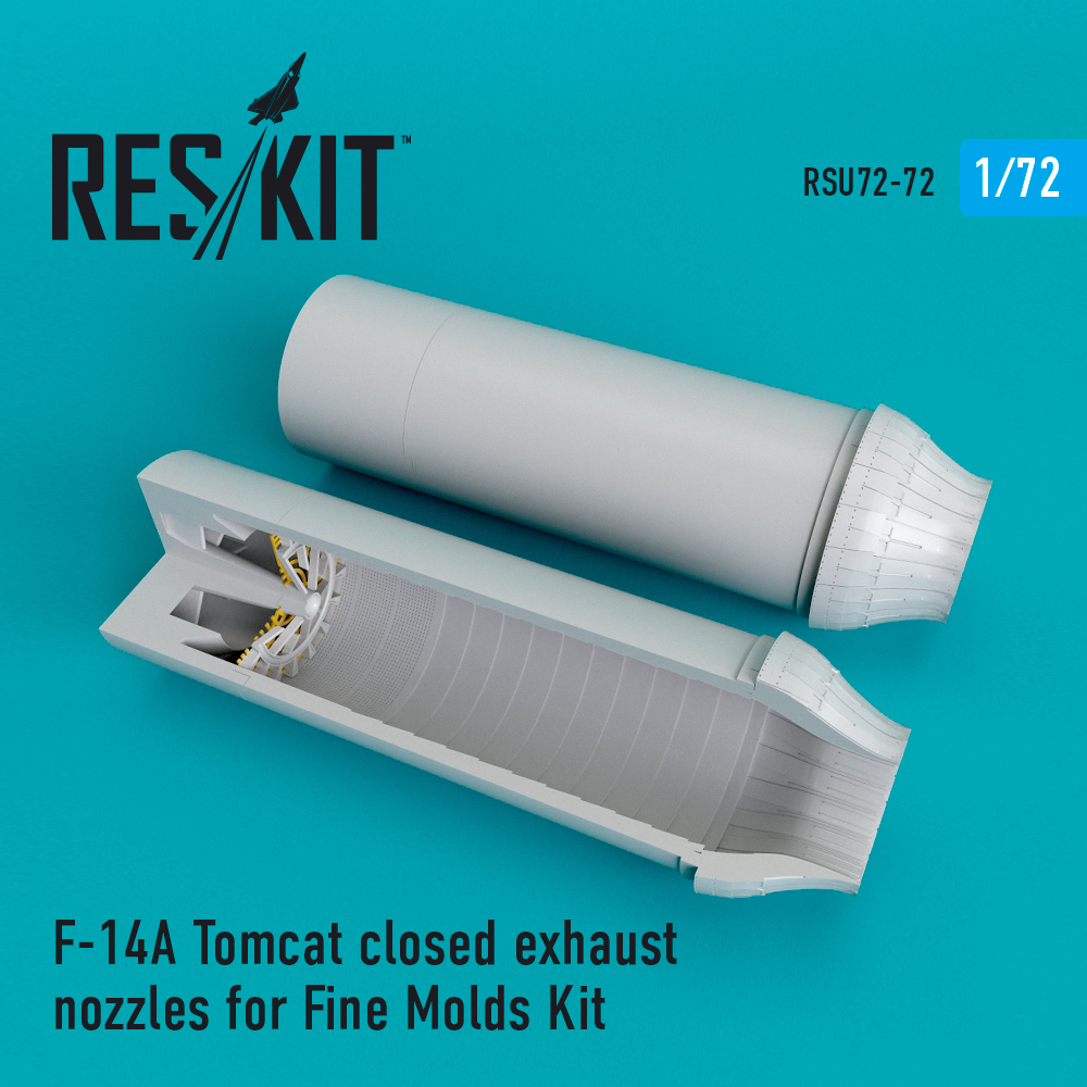 Вихлопні форсунки для F-14A Tomcat закриті для Fine Molds Kit 1/72 ResKit RSU72-0072
