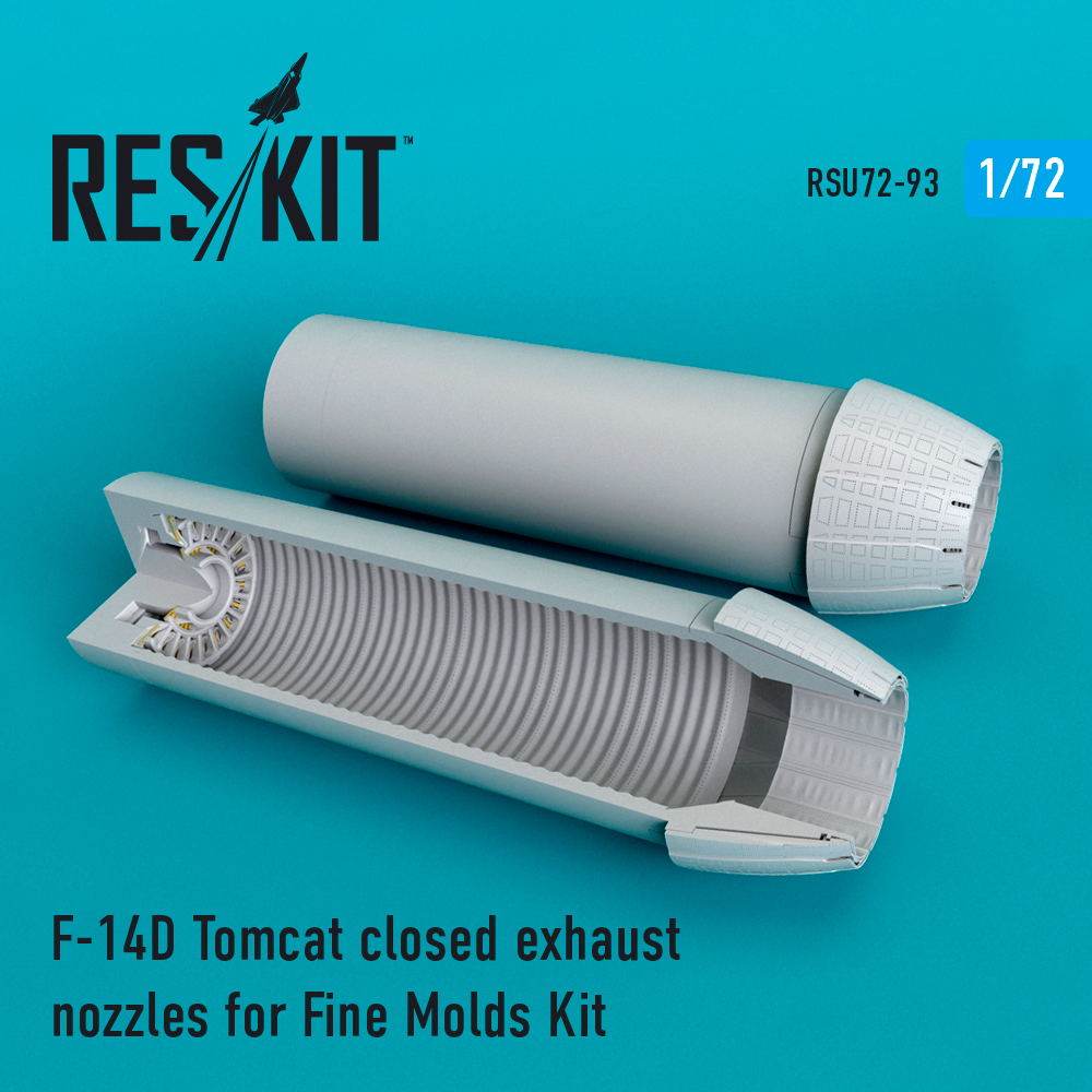 Вихлопні форсунки для F-14D Tomcat закриті для Fine Molds Kit 1/72 ResKit RSU72-0093