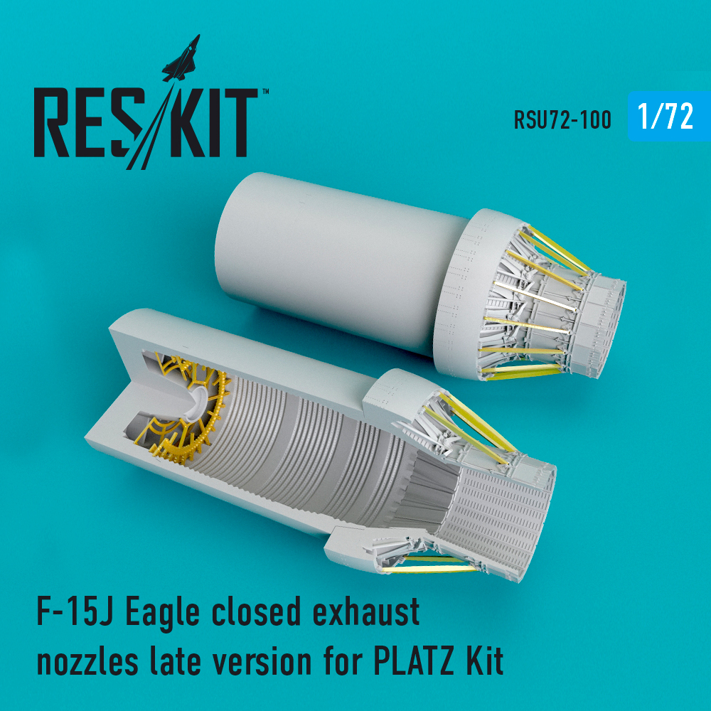 Вихлопні форсунки для F-15J Eagle закриті для PLATZ Kit 1/72 ResKit RSU72-0100