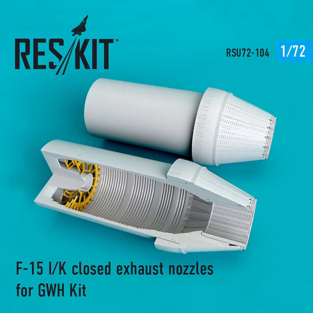 Вихлопні форсунки для F-15 I/K закриті для GWH Kit 1/72 ResKit RSU72-0104