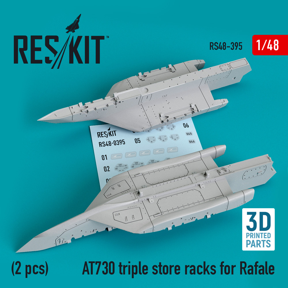 AT730 triple store racks for Rafale (2 pcs) (3D printing) 1/48 ResKit RS48-0395