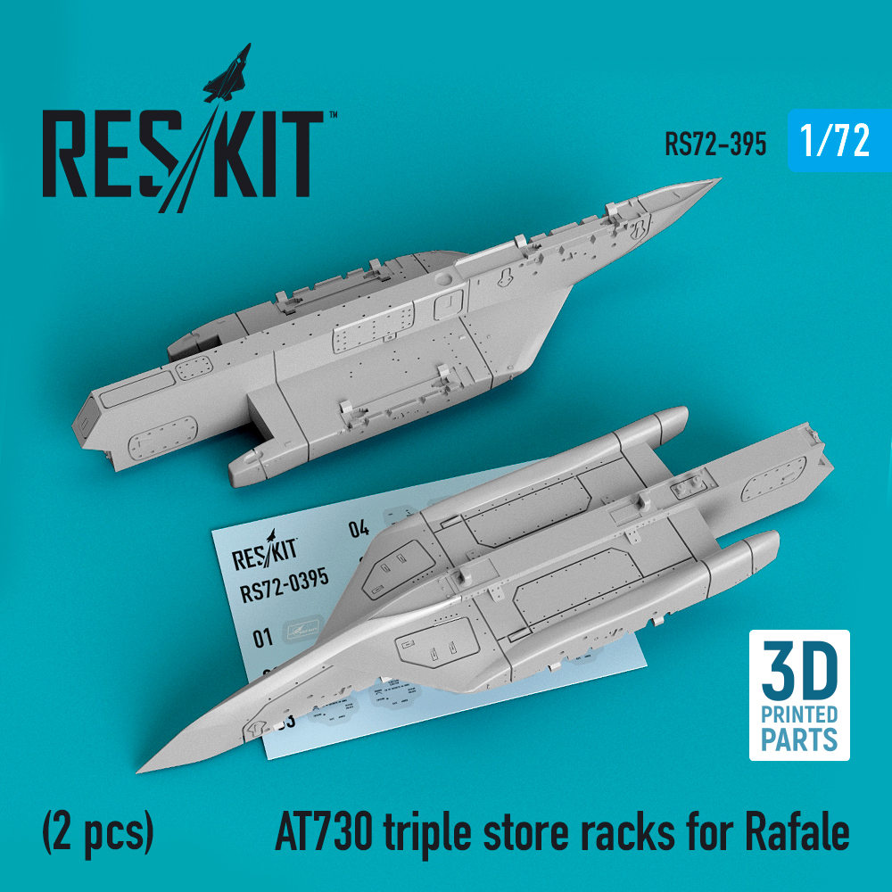 AT730 triple store racks for Rafale (2 pcs) (3D printing) 1/72 ResKit RS72-0395