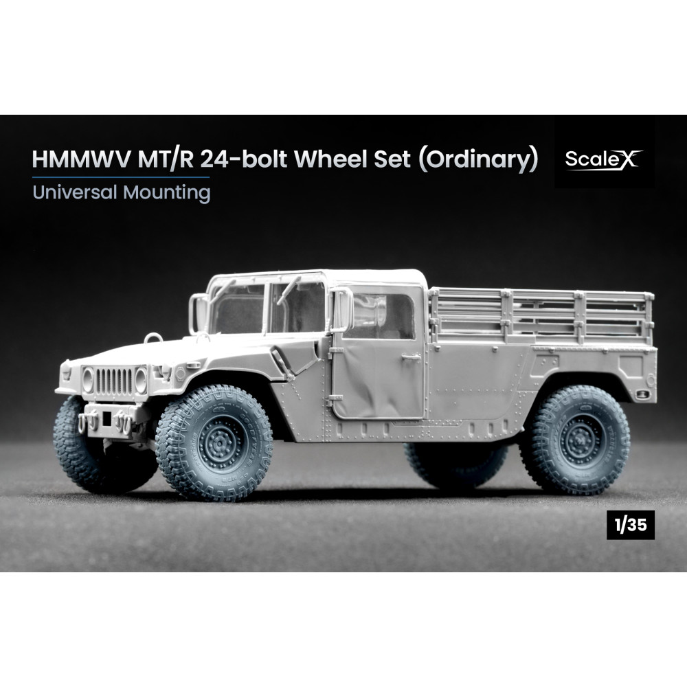 HMMWV MT/R 24-bolt Ordinary wheel set "ICM" (3D Print) 1/35 ScaleX WM 35001