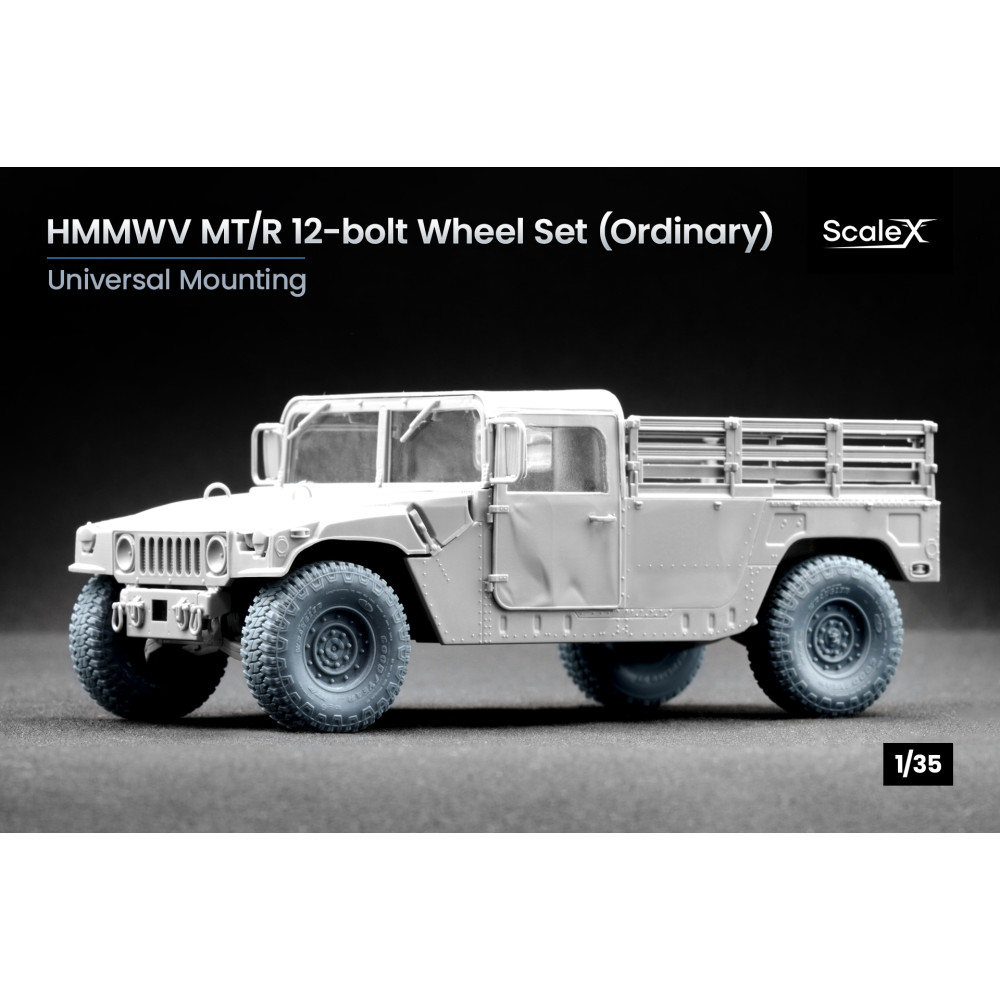 HMMWV MT/R 12-bolt Ordinary wheel set "ICM" (3D Print) 1/35 ScaleX WM 35002