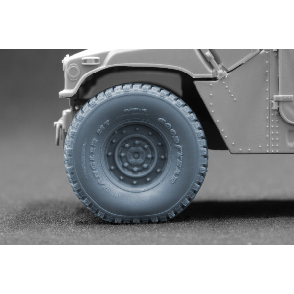 HMMWV MT 12-bolt Sagged  wheel set "ICM, Academy" (3D Print) 1/35 ScaleX WM 35004S