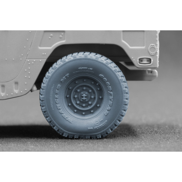 HMMWV MT 12-bolt Sagged  wheel set "ICM, Academy" (3D Print) 1/35 ScaleX WM 35004S