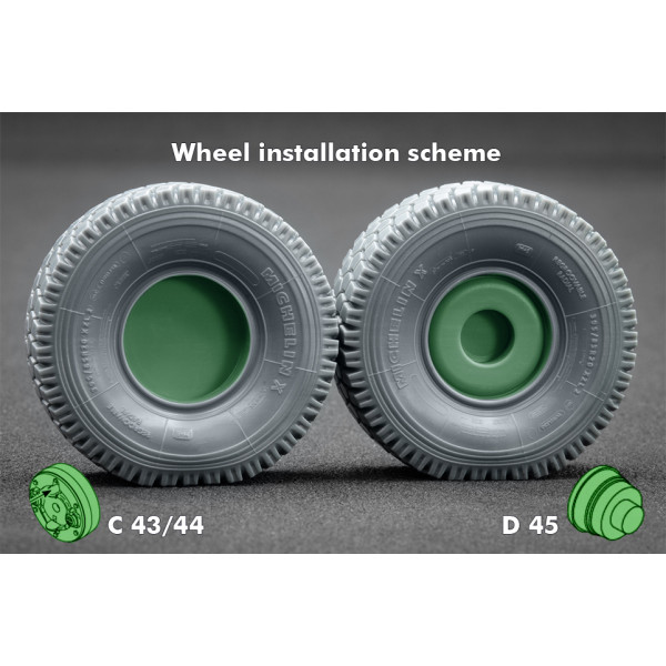 KOZAK 2 Wheel Set "ICM" (3D Print) 1/35 ScaleX WM 35006