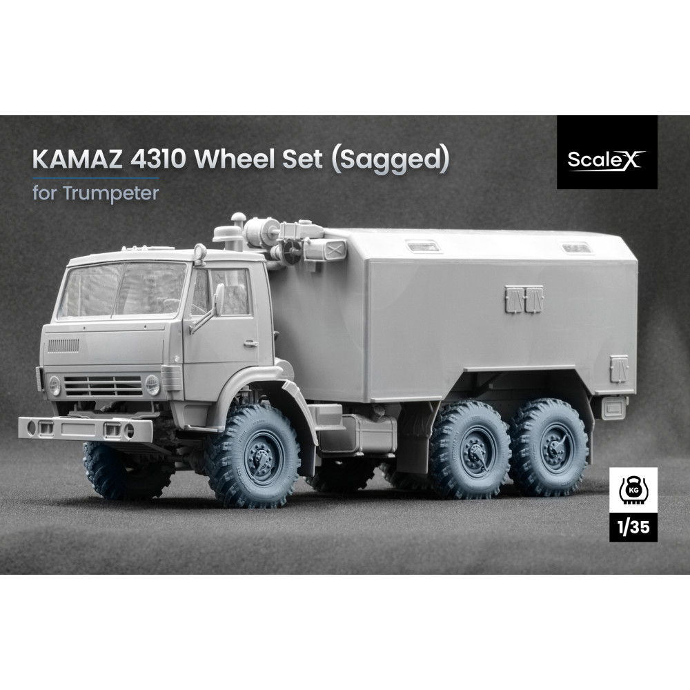 Kamaz 4310 Sagged wheel set "Trumpeter" (3D Print) 1/35 ScaleX WM 35009S