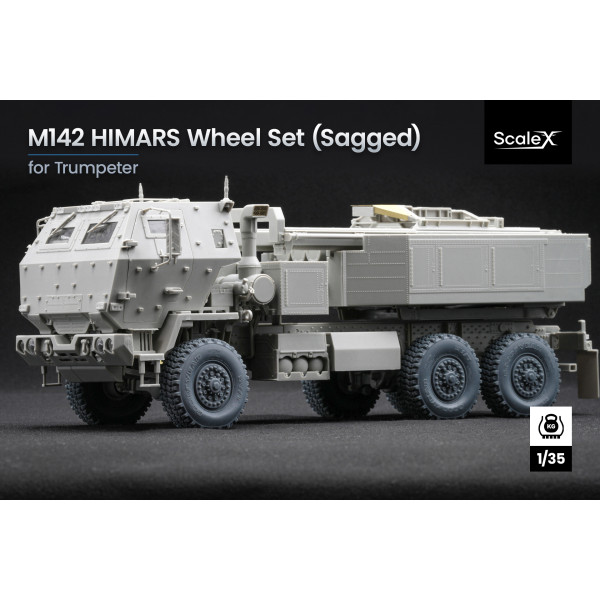 HIMARS V1- Sagged wheel set  "Trumpeter" (3D Print) 1/35 ScaleX WM 35011S