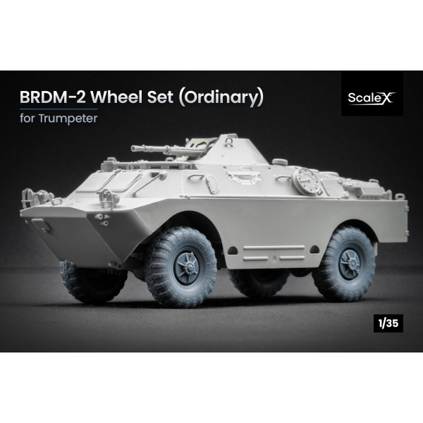 BRDM 2 Wheel Set "Trumpeter" (3D Print) 1/35 ScaleX WM 35013