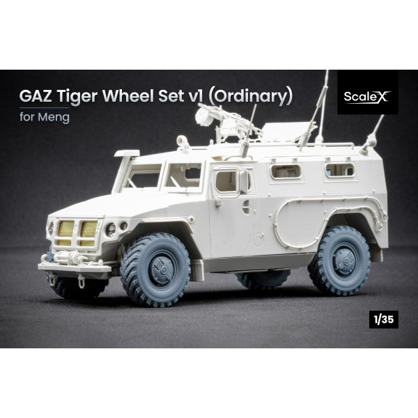 GAZ Tiger V1 Wheel Set "Meng" (3D Print) 1/35 ScaleX WM 35015
