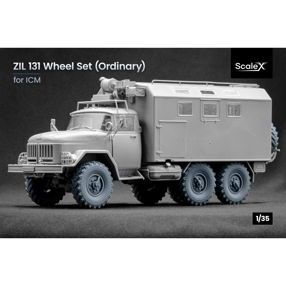ZIL 131 Ordinary wheel set "ICM" (3D Print) 1/35 ScaleX WM 35017