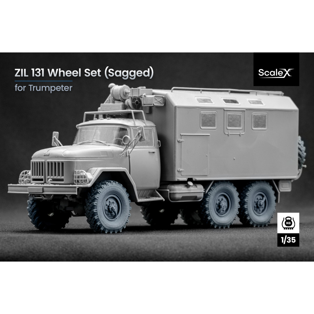 ZIL 131 Sagged wheel set "Trumpeter" (3D Print) 1/35 ScaleX WM 35018S