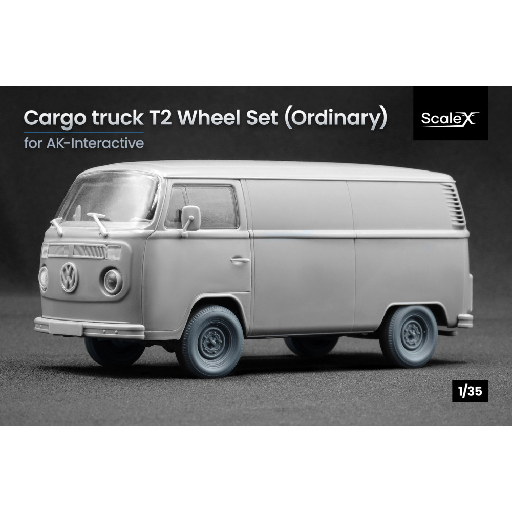 CARGO TRUCK T2 Ordinary wheel set "Ak-interactive" (3D Print) 1/35 ScaleX WM 35019