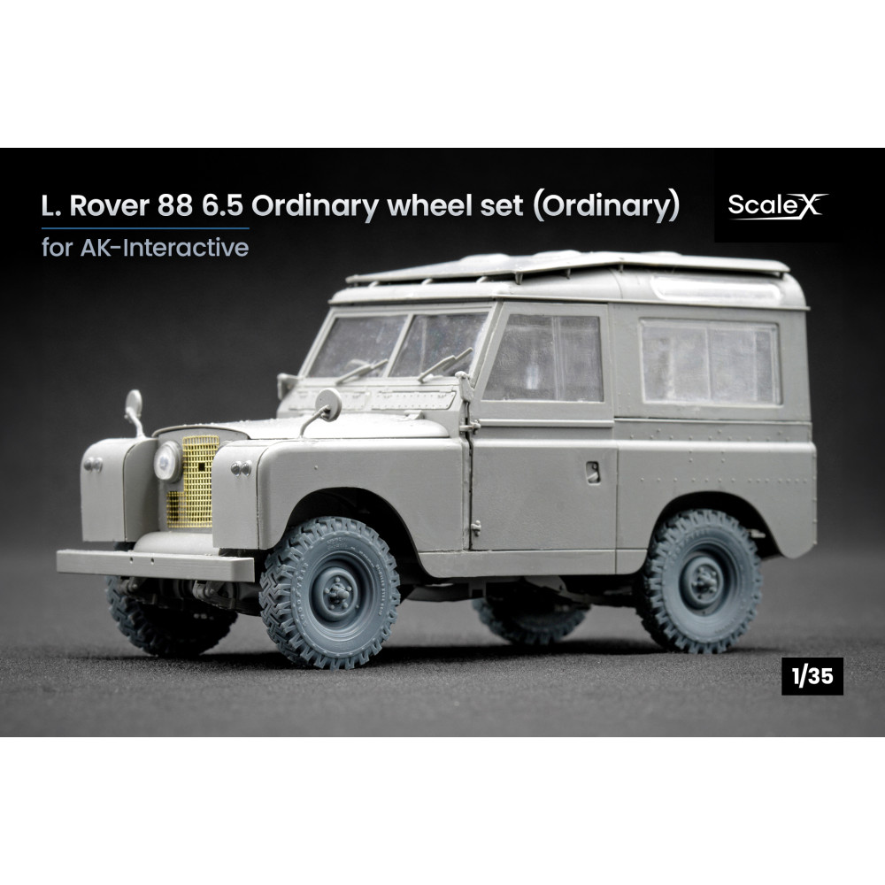 L. Rover 88 6.5 small Ordinary wheel set "Ak-interactive" (3D Print) 1/35 ScaleX WM 35020