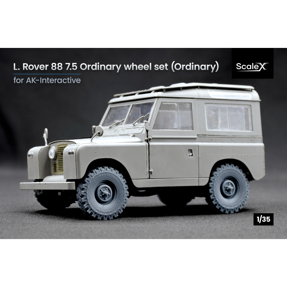 L. Rover 88 7.5 big Ordinary wheel set "Ak-interactive" (3D Print) 1/35 ScaleX WM 35021