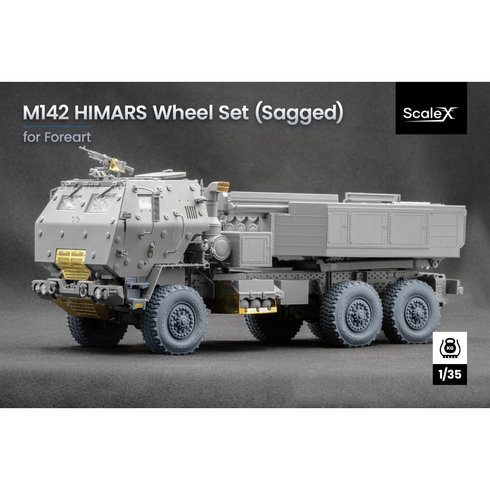 HIMARS - Sagged wheel set "Foreart" (3D Print) 1/35 ScaleX WM 35024S