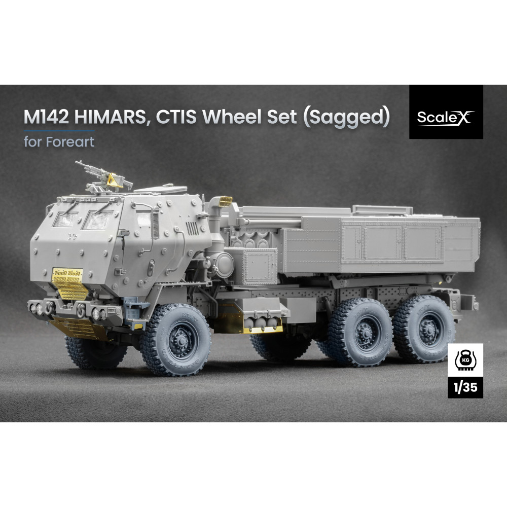 Himars CTIS - Sagged wheel set "Foreart" (3D Print) 1/35 ScaleX WM 35025S