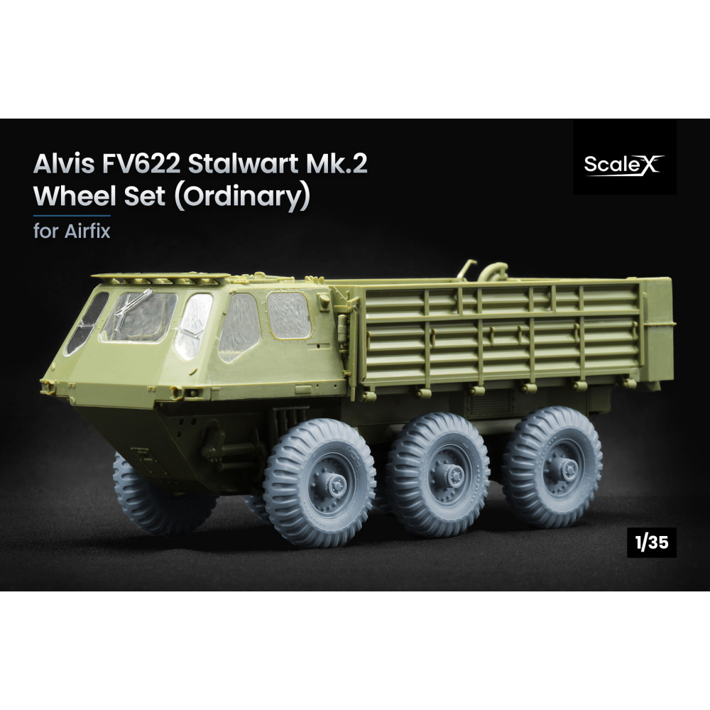 Alvis FV622 Stalwart Mk.2 Ordinary wheel set "Airfix" (3D Print) 1/35 ScaleX WM 35026