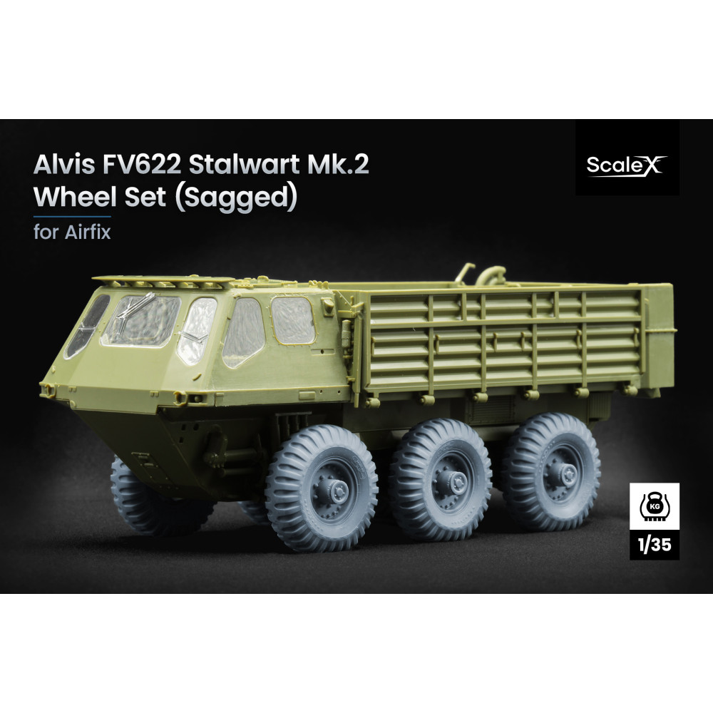 Alvis FV622 Stalwart Mk.2  Sagged wheel set "Airfix" (3D Print) 1/35 ScaleX WM 35026S