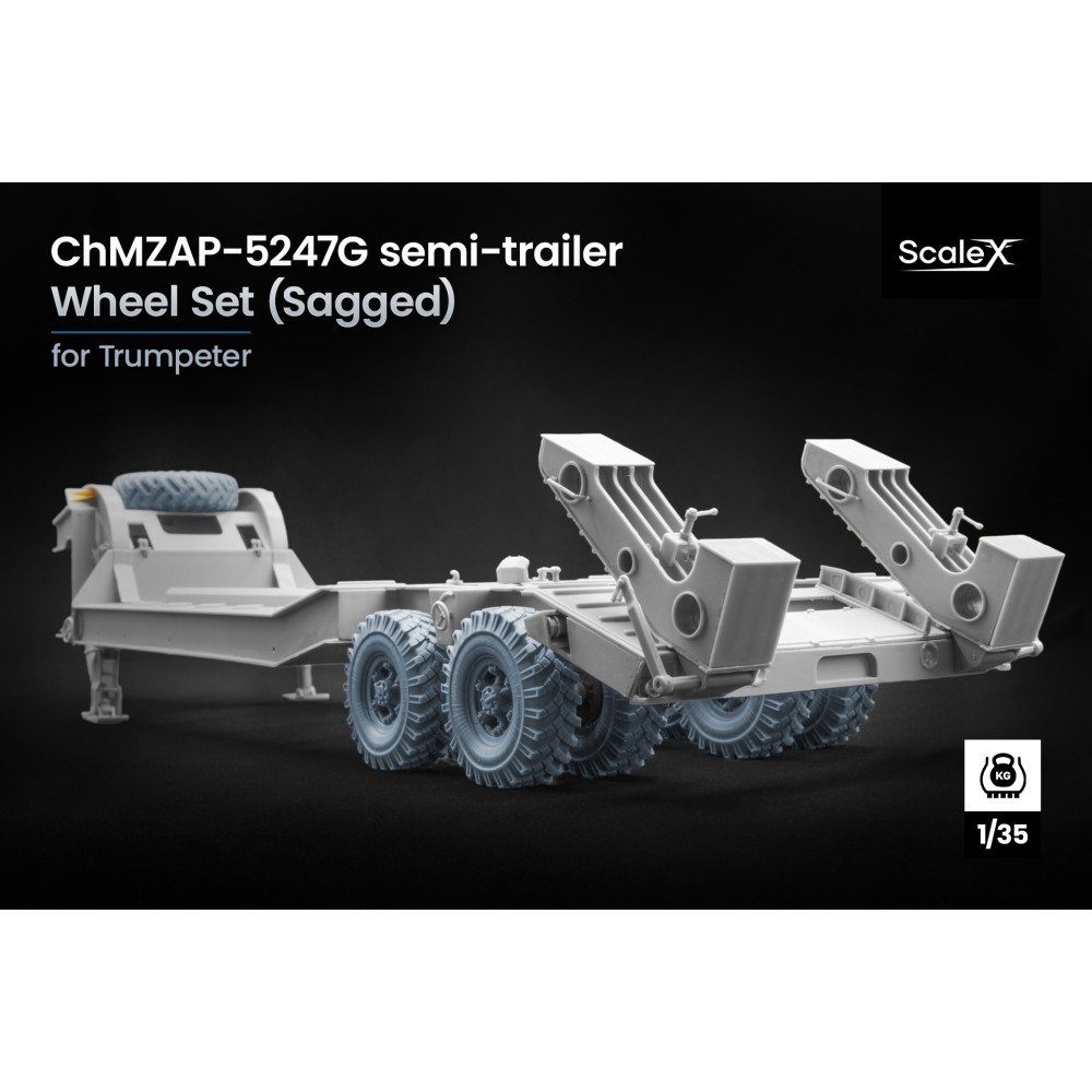 ChMZAP-5247G Sagged wheel set "Trumpeter" (3D Print) 1/35 ScaleX WM 35029S