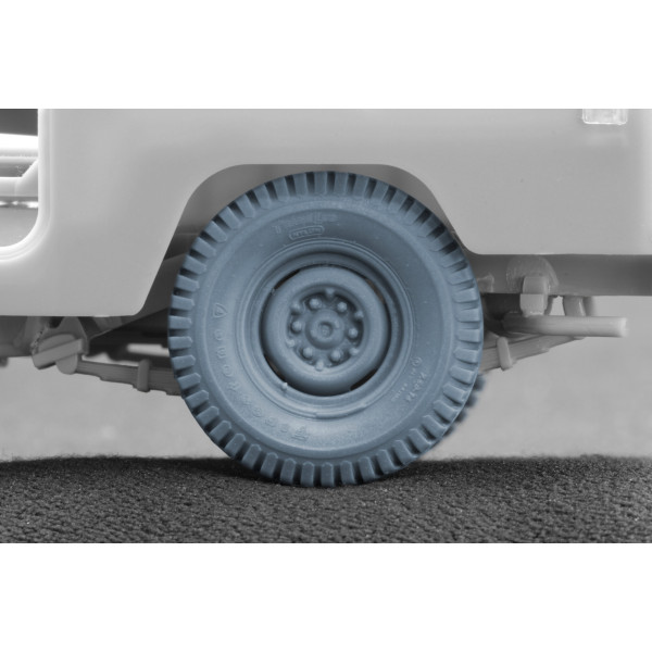 FJ43 pickup Ordinary wheel set "Ak-interactive" (3D Print) 1/35 ScaleX WM 35033