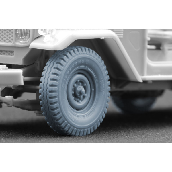 FJ43 pickup Ordinary wheel set "Ak-interactive" (3D Print) 1/35 ScaleX WM 35033