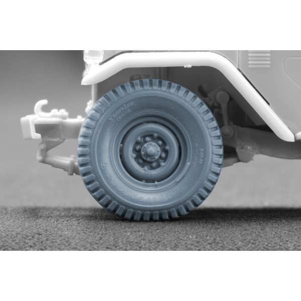 FJ43 pickup Sagged wheel set "Ak-interactive" (3D Print) 1/35 ScaleX WM 35033S